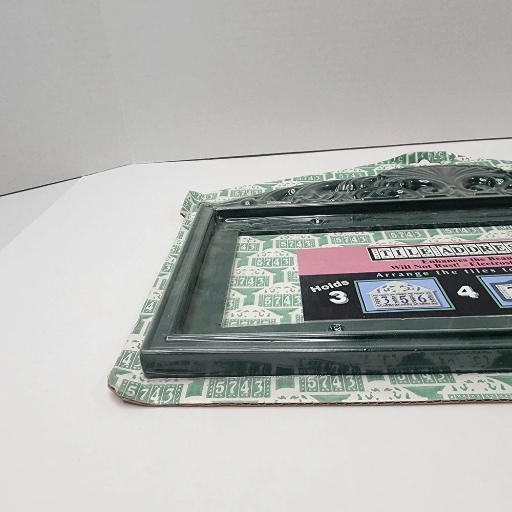 1998 Capital Products Ornate Green House Address Plaque Cast Aluminum New Sealed
